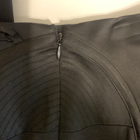 Cache Women’s Satin Trim Solid Black Novelty Pant Lace Up Detail Sz 10 NWT Flaw - Picture 5 of 10